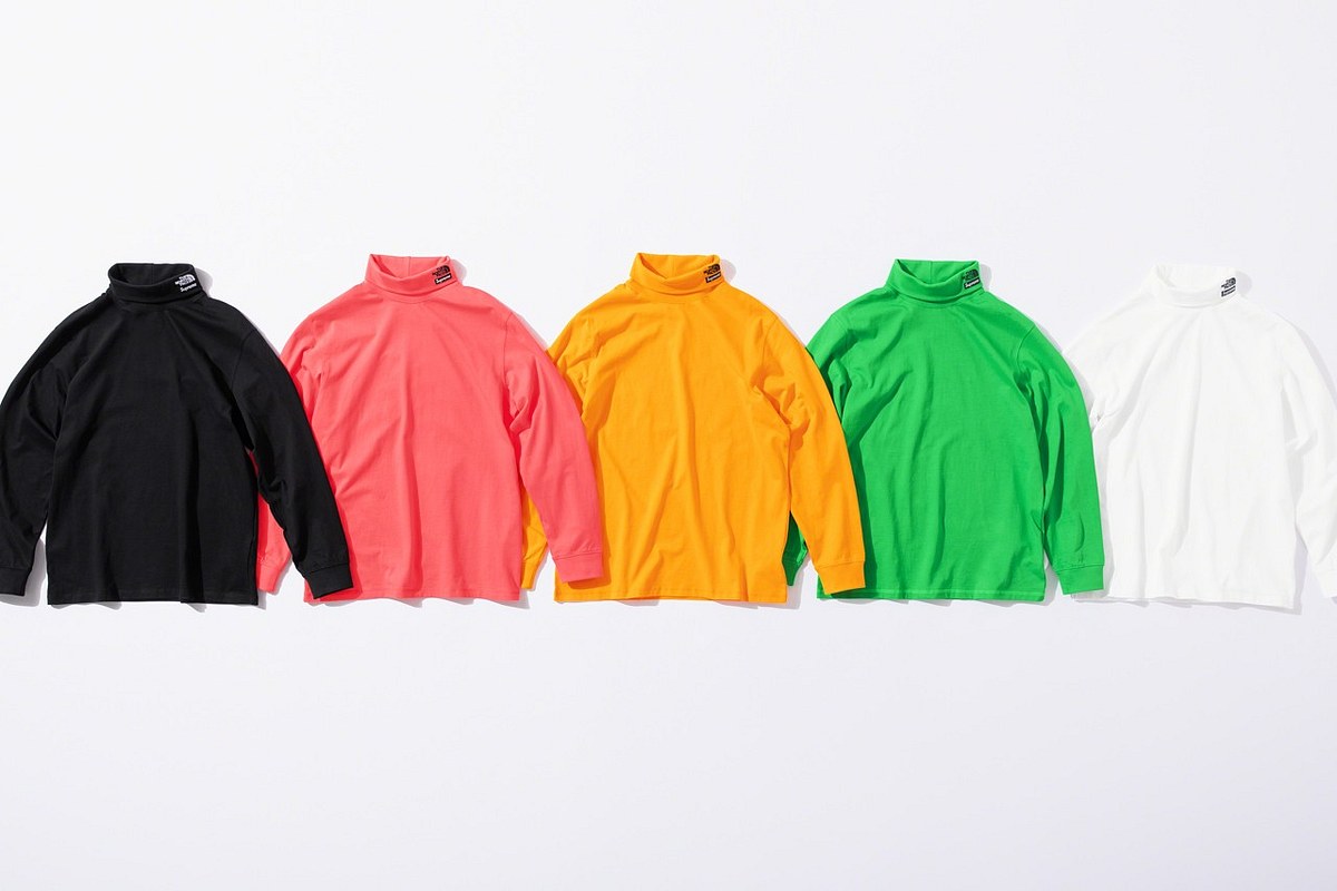 Rollkragenpullover der neuen Kollektion von Supreme und The North Face