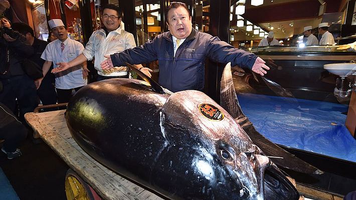 Kiyoshi Kimura ersteigert Thunfisch für 2,7 Millionen Euro. - Foto: Getty Images/KAZUHIRO NOGI 