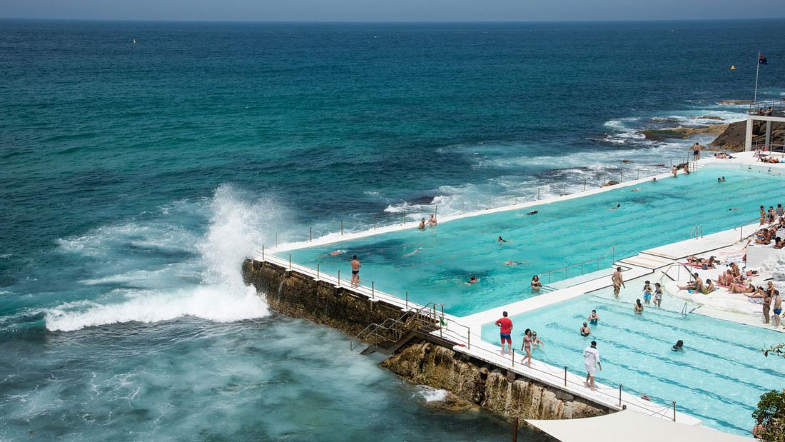 Meerwasserpool direkt am Pazifik: Bondi Icebergs. Bondi Icebergs