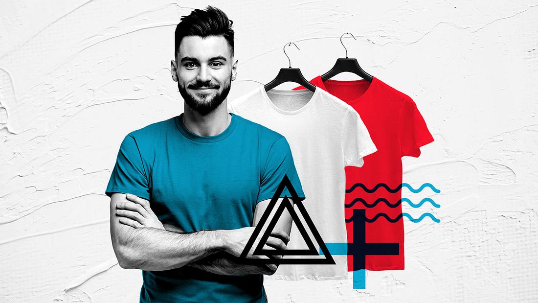 Grafik T-Shirt-Trends Mann im T-Shirt