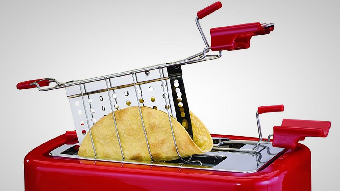 Der Taco-Toaster von Nostalgia Electrics verwandelt Tortillas in knusprige Wraps