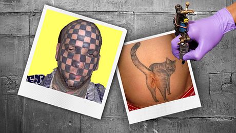 Tattoo Fails - Foto: iStock/ twitter.com/UglyTattoos/ twitter.com/Bad Tattoos/ Montage Männersache