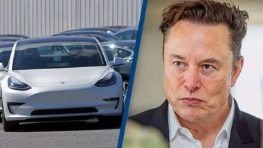 Tesla-Auto & Elon Musk - Foto: Kay Howell/Apex MediaWire/Alamy Stock Photo