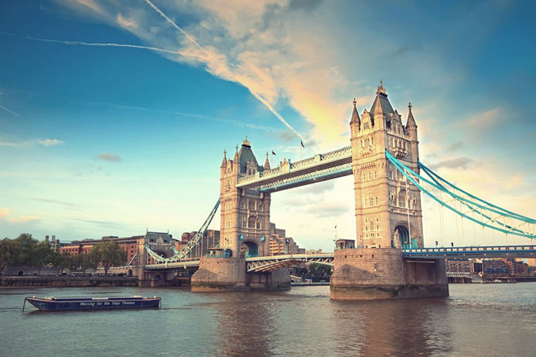 Die Tower Bridge in London. Die Tower Bridge in London.