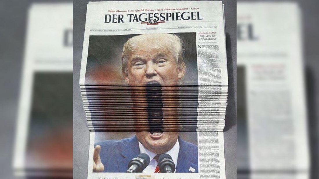 Donald Trump auf dem Cover des Tagesspiegels