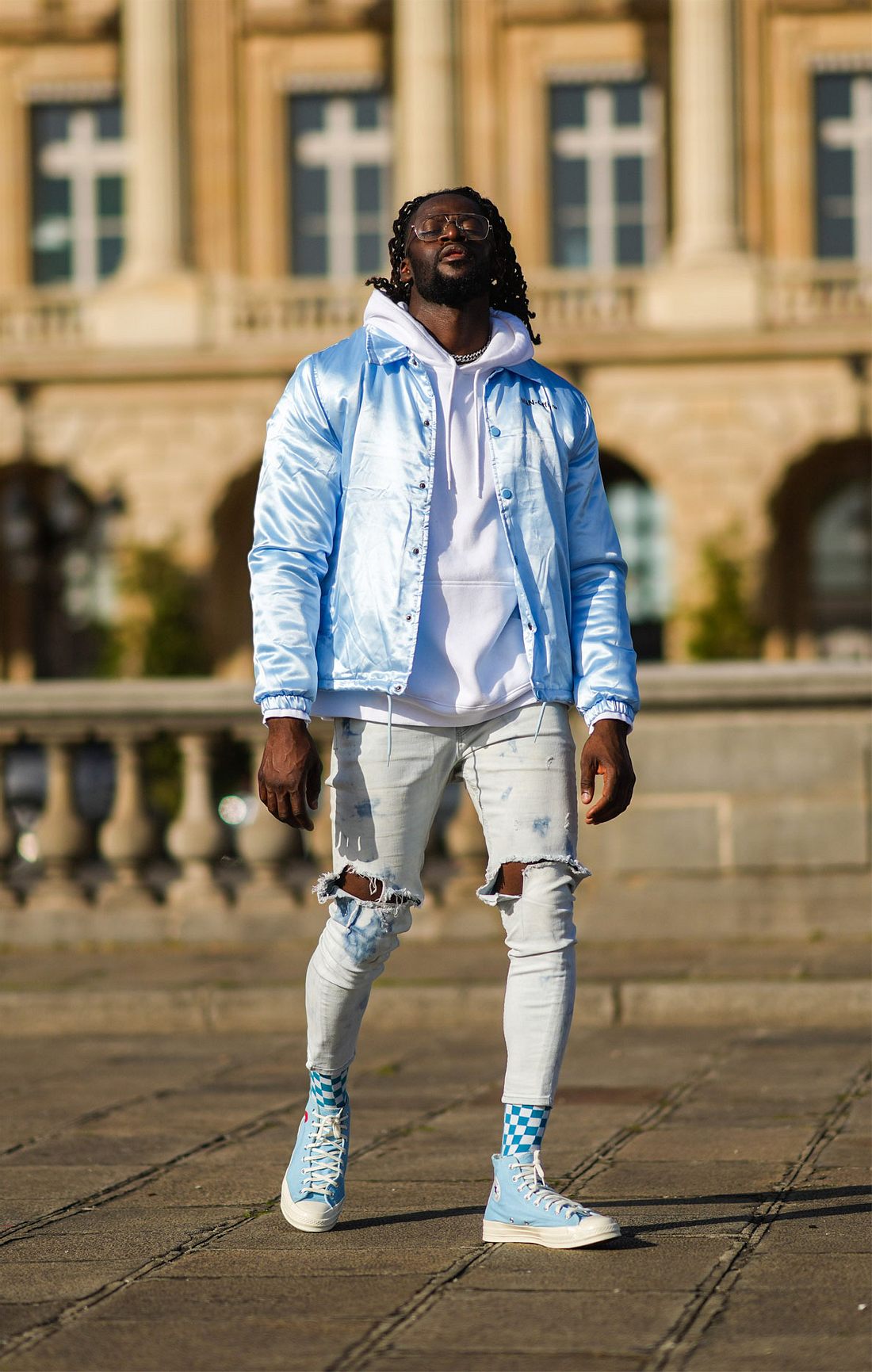 Babyblaue Bombejacke Babyblaue Bombejacke