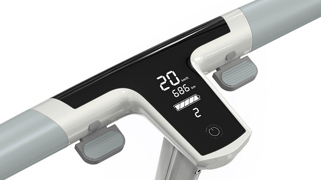 Das Digital-Display des Unagi E-Scooters Display des Unagi-E-Scooters