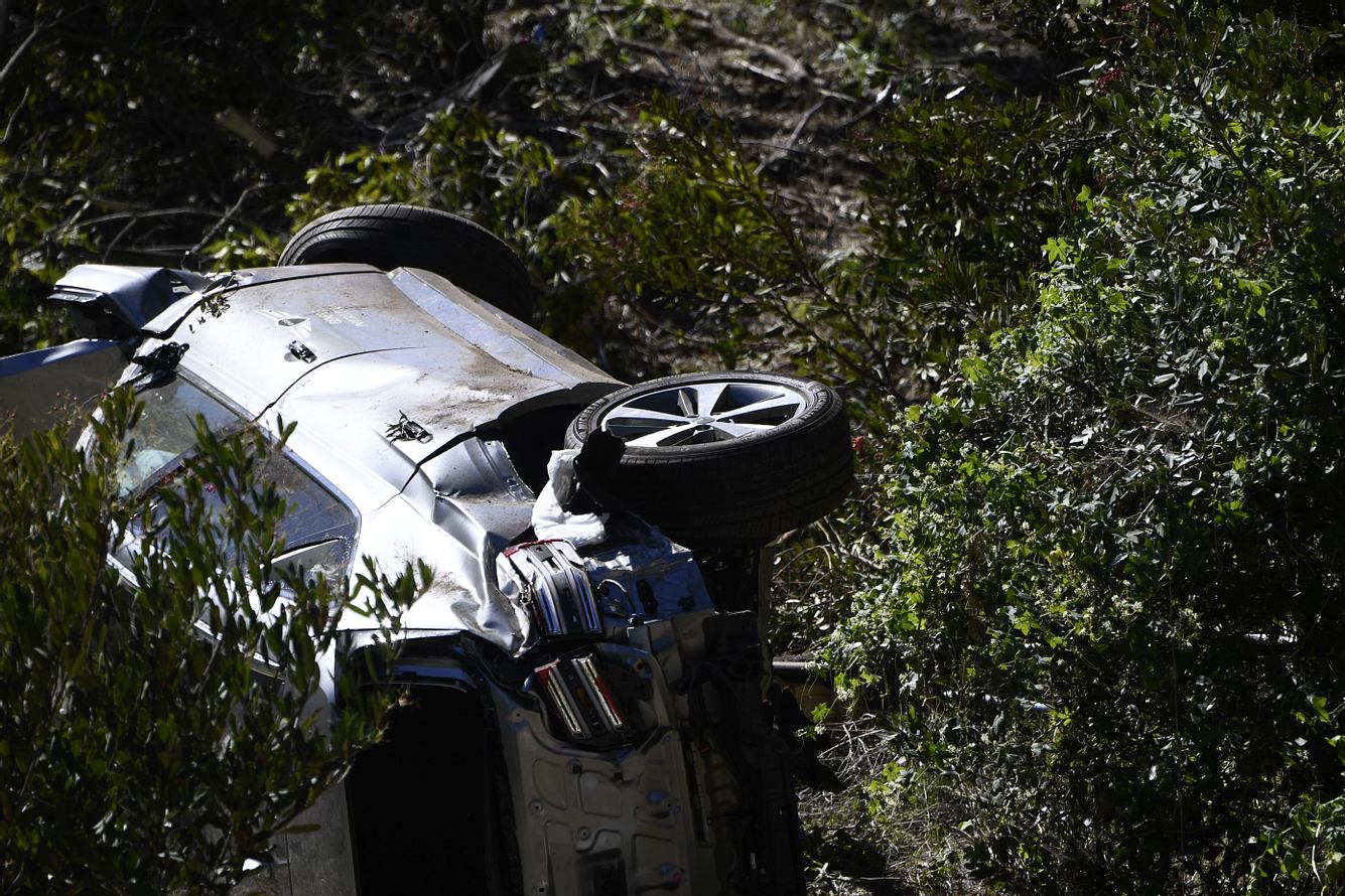Unfallwagen von Tiger Woods