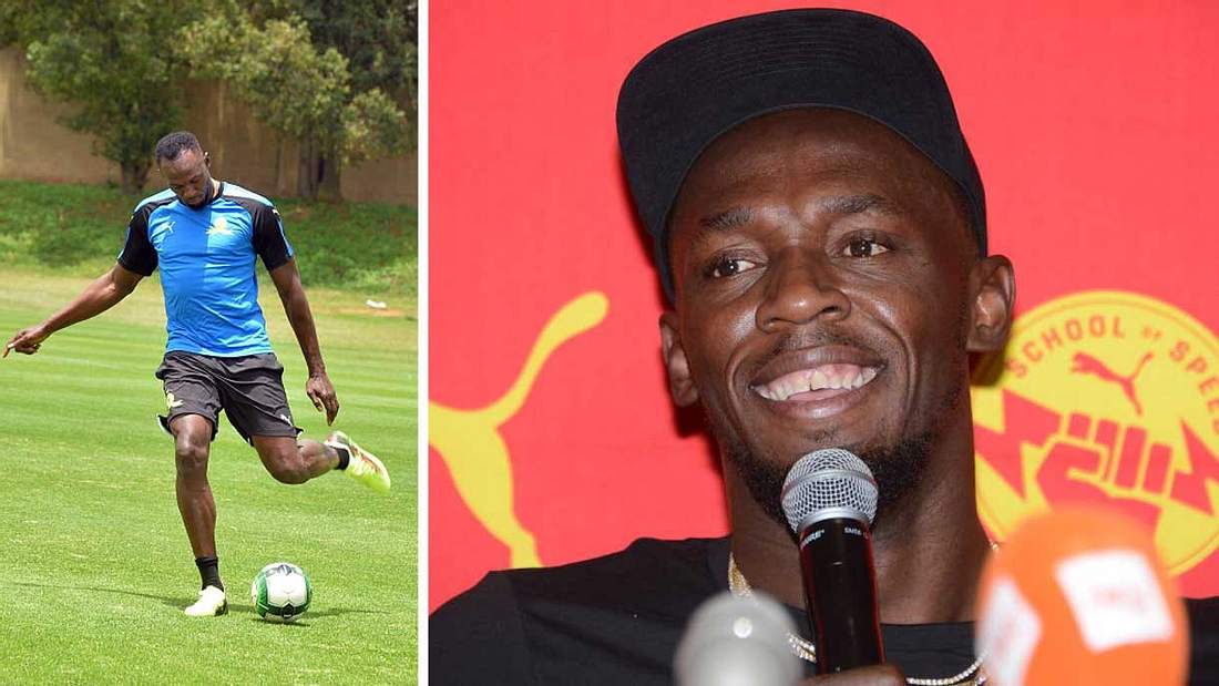 Usain Bolt spielt Fußball Usain Bolt spielt Fußball