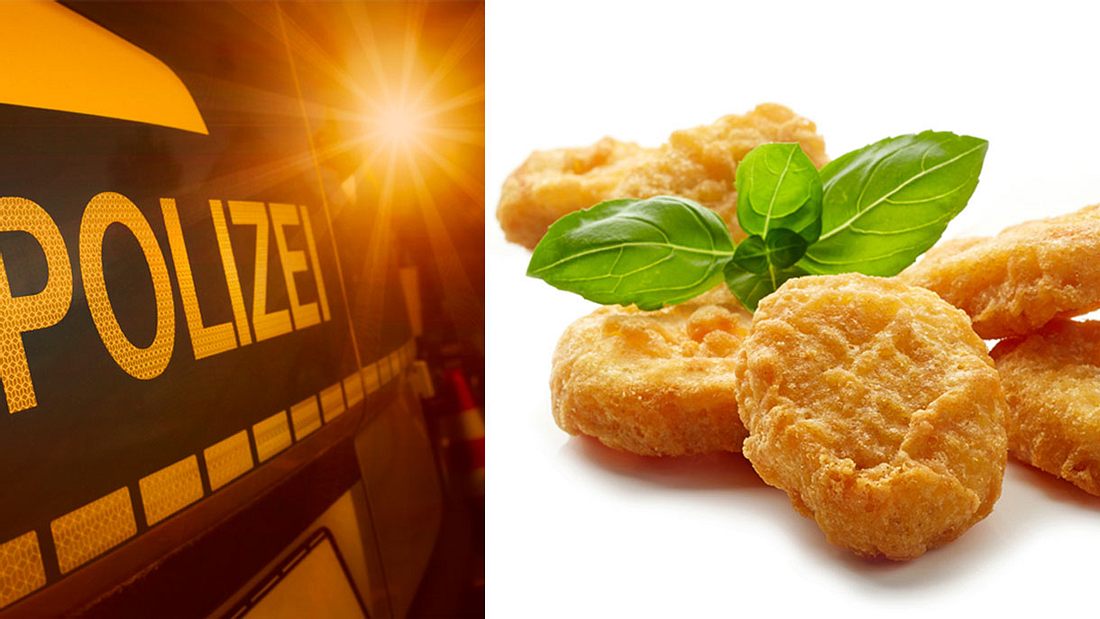Veganerin ruft Polizei wegen Chicken-Nuggets-Verzehr (Symbolfoto/Collage)