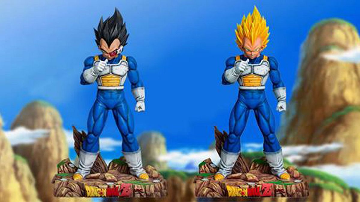 Lebensechte Vegeta-Statue