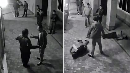 Profi-Boxer Nicolai Vlasenko knockt russische Gangster vor einer Bar aus - Foto: YouTube/WilheminaWilliam