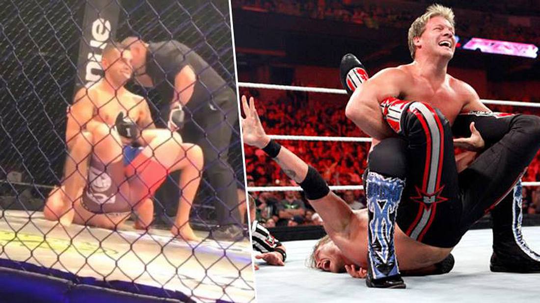 WWE-Move im MMA: Die Walls of Jericho Walls of Jericho: Ein MMA-Fighter zwingt seinen Gegner zur Aufgabe
