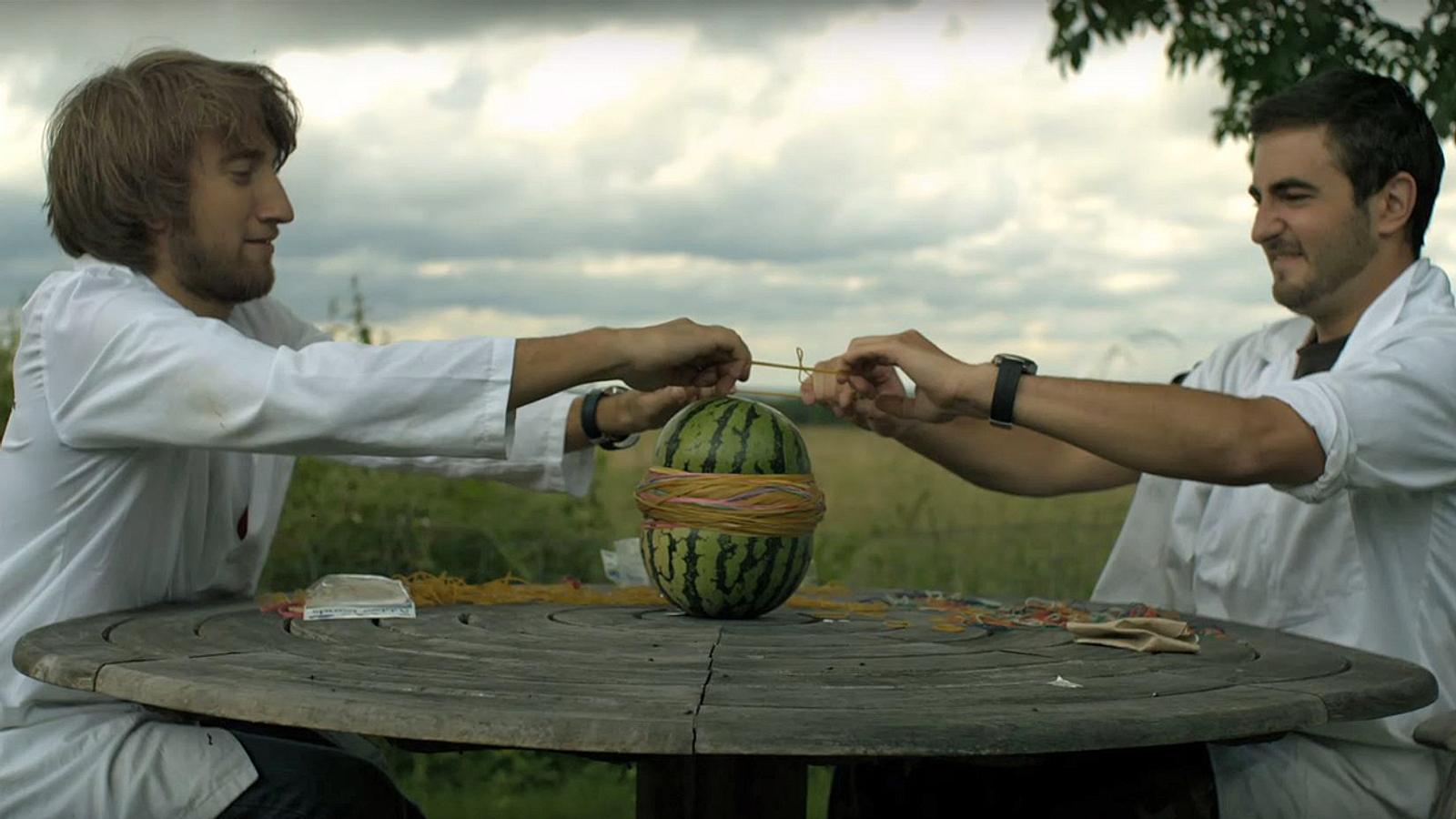 Smashing Watermelons With Breast