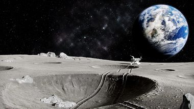 Die Erde vom Mond aus - Foto: iStock / Vitaly Kusaylo
