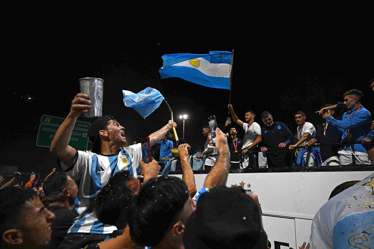 WM-Sieger Argentinien in Buenos Aires eingetroffen