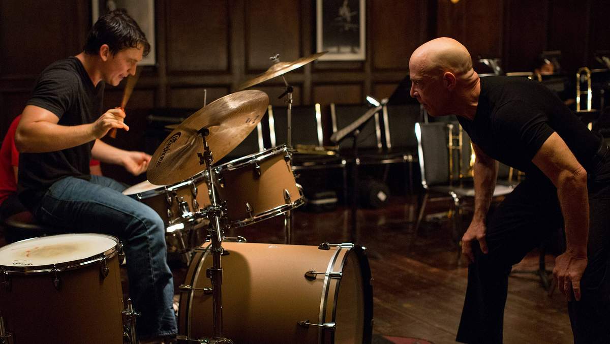 Miles Teller und J.K. Simmons in Whiplash