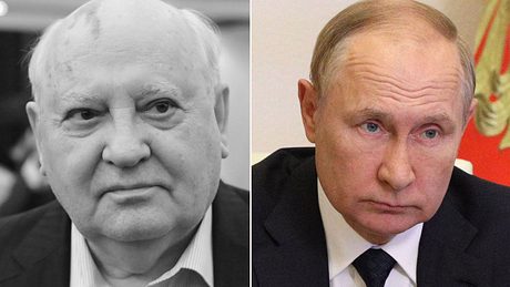 Michail Gorbatschow, Wladimir Putin - Foto: Getty Images/	Ralf Juergens , Getty Images/MIKHAIL KLIMENTYEV, Collage bearbeitet von Männersache