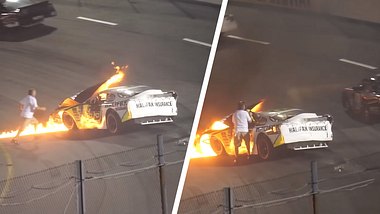 Vater rettet Sohn aus flammenden Wrack - Foto: YouTube / TMRacingVideos