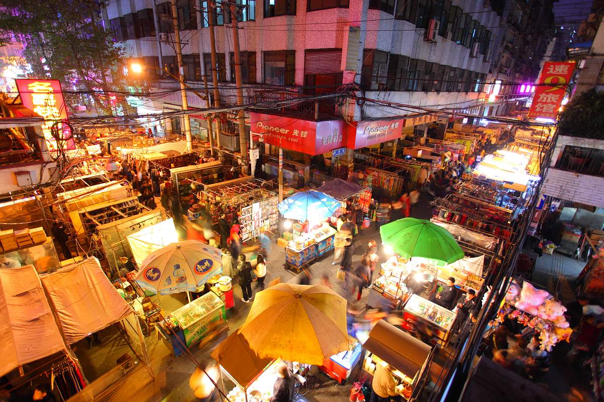 Nachtmarkt in Wuhan