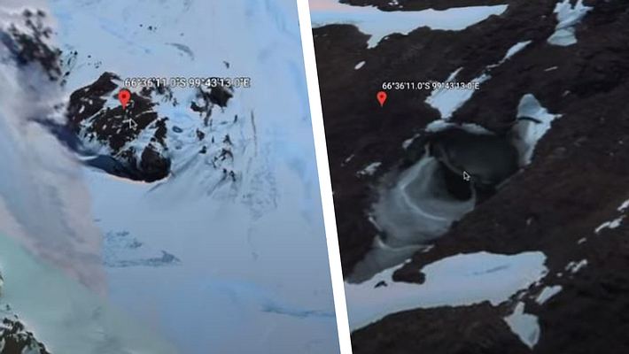 YouTuber entdeckt mysteriöse Höhle in der Antarktis  - Foto: YouTube / MrMBB333